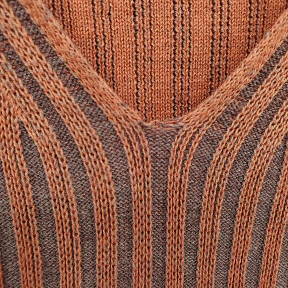 Smartwool Shadow Pine V-Neck Rib Sweater M Sparrow Heather/Sunset Coral Heather